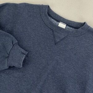 VTG‎ Russell Crewneck Mens Medium Navy Athletic Fit Workout Boxing Training Gym